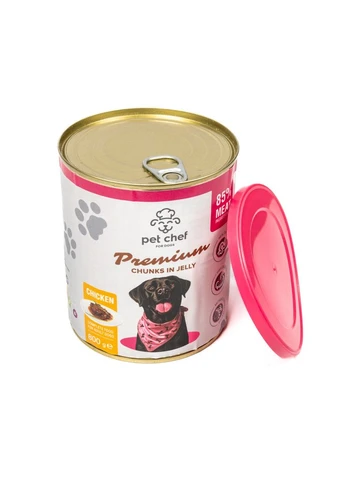 Вологий корм для собак шматочки в желе з куркою 800 г LP Pet Chef (388399365)