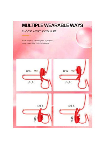 Смарт виброкольцо на пенис и мошонку Love Spouse "Роза" черный K0950-2 No Brand (368669103)