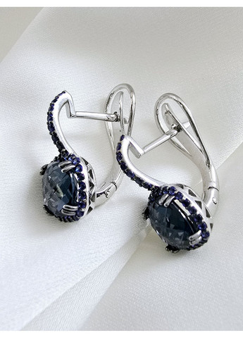 Сережки біле золото з топазами і цирконієм SOVA 2191068102-4с SOVA jewelry house (354700208)