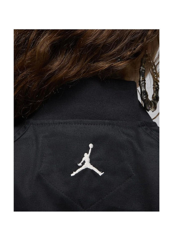 Черная куртка женская varsity jacket black Air Jordan