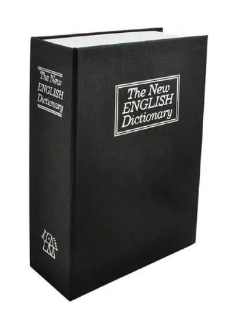 Металлический сейф кэшбокс мини книга ящик кейс бокс короб для денег с ключом 18х11,5х5,6 см (476432-Prob) Черный Unbranded (282595852)