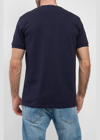 Темно-синяя темно-синяя хлопковая футболка с круглым вырезом Les Deux