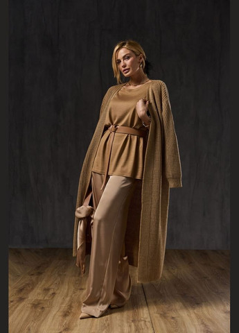 Элегантный джемпер свободного силуэта из шелковистой пряжи (2502) Triko Bakh - (334710692)