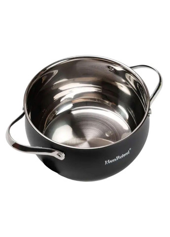 Набір посуду для приготування з нержавіючої сталі 12 предметів, чорний HP33548 Yiwu (370802120)