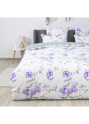 Полуторний комплект постільної білизни з наволочками 50*70 см, 115 гр/м2 Весняний сад Білий (16570150215) ТЕП (364237731)