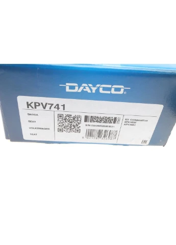 Комплект ременя генератора VW Caddy IV 1.6 11 KPV741 UA63 Dayco (391165237)