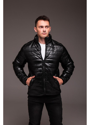 Чорна демісезонна куртка чоловіча утеплена No Brand