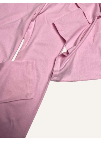 Розовая пижама из хлопка комплект кофта + детская брюки на девочку аппликация сердце,, розовая Primark