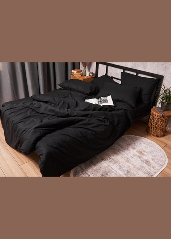 Комплект постільної білизни Бязь Gold Люкс сімейний 143х210х2 наволочки 4х70х70 (MS-820003004) Moon&Star Black (288043932)