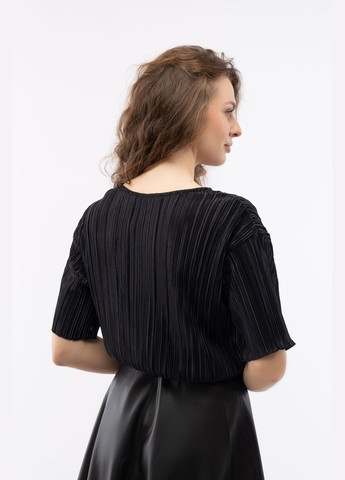Черная демисезонная женская блуза цвет черный цб-00233774 Bebe Plus
