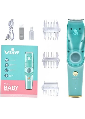 Машинка з витяжкою для стрижки дітей та немовлят V-151 Baby зі змінними насадками FT-77 VGR (398855882)