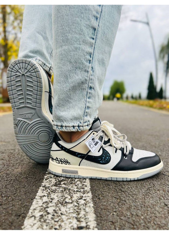 КРОСІВКИ ЖІНОЧІ NIKE SB DUNK LOW BEIGE BLACK НАЙК СБ ДАНК No Brand чорні демісезони (367175101)