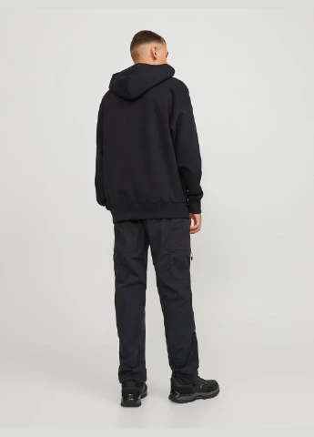 Худи флис,черный с принтом-салатовый,JACK&JONES Jack & Jones (323585478)