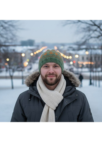 Шапка біні "Даллас" з визирунком, для чоловіків, ручна робота від, 50-58 см, мікс PRIGRIZ (369165089)