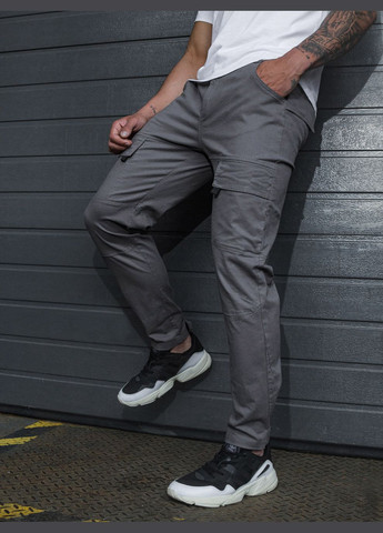 Серые кэжуал демисезонные зауженные брюки BEZET