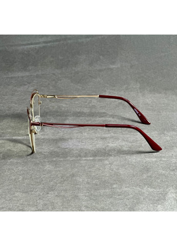 Комп'ютерні окуляри жіночі в металевій оправі лінзи BlueBlocker з діоптріями. Код 0171 бордо -3.5 No Brand (365833130)