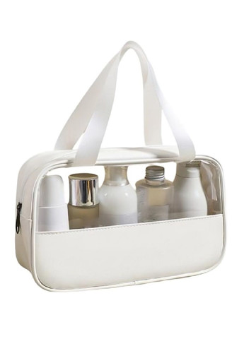 Косметичка органайзер сумка із ручками для зберігання косметики засобів особистої гігієни 26х16х9 см (476823-Prob) Біла Unbranded (291398593)