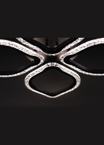 Люстра світлодіодна стельова LED світильник для квартири на стелю лед з пультом 25744 Чорний 8х48х66 см. Sunnysky (364766685)