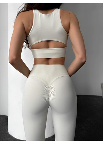 Лосини з пуш ап спортивні жіночі для фітнесу з V-подібним поясом Balance FITCRUSH (338379708)