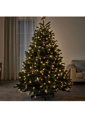 Новорічна гірлянда кімнатна нитка 18 м 180 LED кімнатна гірлянда білий провід Жовте світло W180LED18MWY Garlando (365545097)