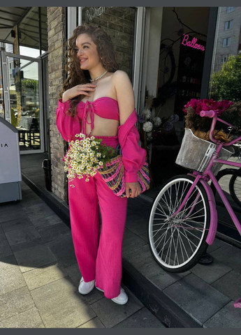 Яркий летний хлопковый костюм тройка с топом. Vakko (296471074)