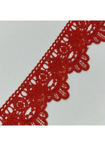 (1 метр) Мереживо макраме Sindtex 6,5 см колір - червоний (07М-T1138-6) Plus-plus (352745281)