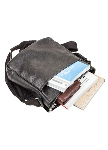 Мужская сумка для документов через плечо натуральная кожа вертикальная черная (sku_11081) No Brand (328922146)