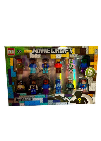 Набор игровых фигурок персонажи Minecraft 12 шт. No Brand (292797557)