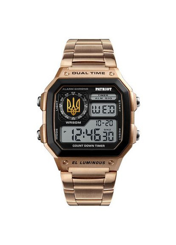 Наручний годинник Тризуб Розове Золото для чоловіків і жінок з будильником та календарем ProDobro (367267786)