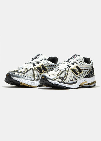 Сірі всесезонні кросівки new balance white gold silver black No Brand M1906