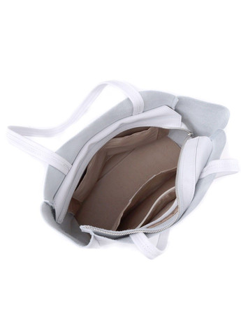 Практична сумка-шоппер із натуральної шкіри 22844 Біла Shvigel (307053955)