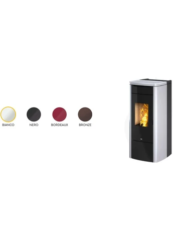 Камін мод. H17 SHAPE MAIOLICA 22kW на пелеті з водним контуром і керамікою Nobis (391551617)