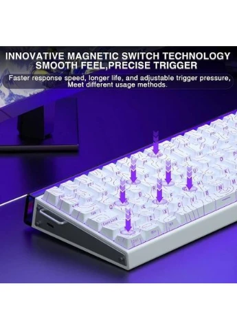 Клавиатура HERO 84 HE White-Purple, проводная клавиатура на МАГНИТНЫХ свечах Aula (399455352)