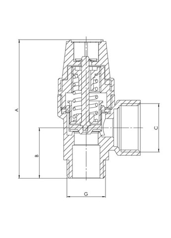 Клапан запобіжний ВН 1/2"х3/4" KR.1261 (1.5 бар) (KR3105) KOER (321213997)