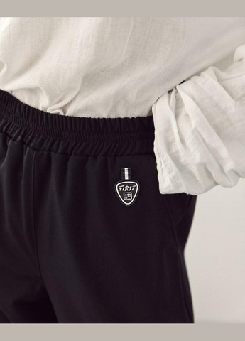 Женские брюки чёрные в стиле спорт MKJL1134-1 Modna KAZKA (336934038)