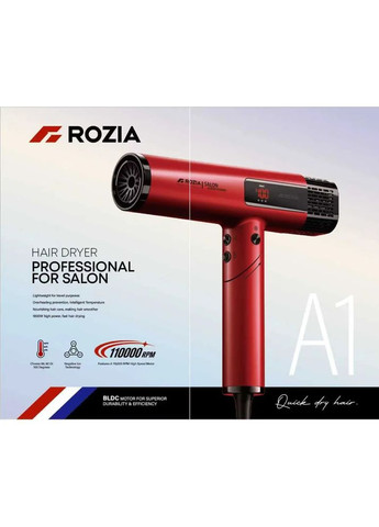 Фен профессиональный для сушки волос ROZIA A1 Professional Hair Dryer AND-6162-9 Hengda (377206311)