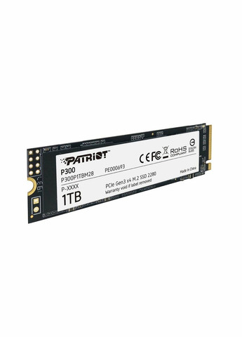 SSD M.2 P300 1TB NVMe 2280 PCIe 3.0x4 3D NAND TLC Patriot (302515677)