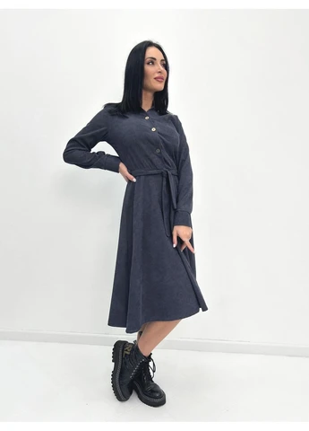 Темно-серое кэжуал платье Fashion Girl