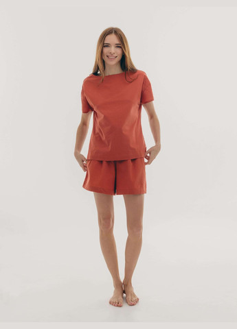 Красная пижама женская с шортами terra m Leglo