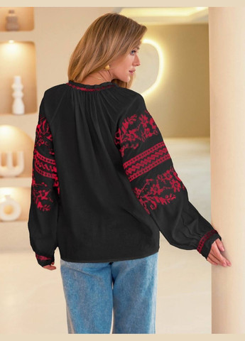 Жіноча вишиванка Бандерівка чорна ESQ 5173 (303898795)