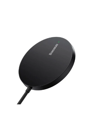 Бездротовий зарядний пристрій 15W Black Baseus Simple Mini3 Magnetic Wireless Charger (360403258)