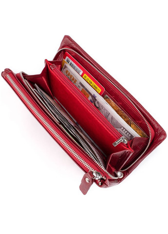 Женский кошелек клатч из кожи с карманом для мобильного с монетницей 19311 Бордовый st leather (306881794)