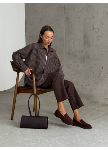 No Brand Лоферы женские NikArt 11698 (шоколадная, натуральная замша, Украина) коричневый з, — (356455383)