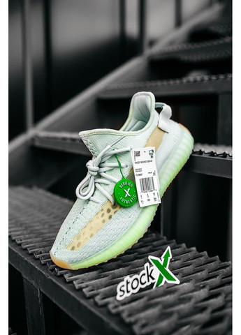 Салатові Осінні кросівки чоловічі adidas yeezy boost 350 v2 hyper space адідас ізі буст No Brand