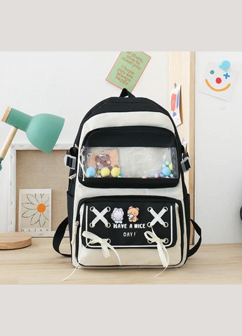 Шкільний рюкзак у наборі 5в1. Рюкзак, сумка-шопер, пенал, бананка, косметичка для дівчинки. No Brand (296932690)