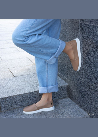 Бежевые мокасины Vakko