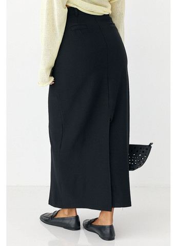 Черная длинная классическая юбка Lurex