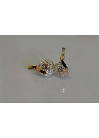 Серебряные серьги со вставками из золота Silver Style (366813018)