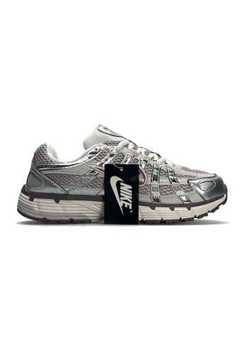 Кросівки жіночі Nike No Brand P-6000 W Silver Maroon сріблясті демісезони (353306761)