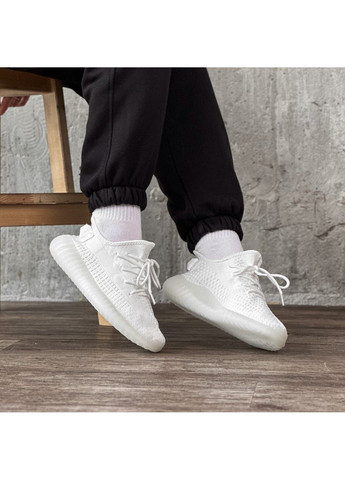 Білі Осінні білі текстильні кросівки ізі 350 Stilli